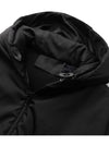 Triangle Logo Wool Nylon Gabardine Hooded Jacket Black - PRADA - BALAAN 4