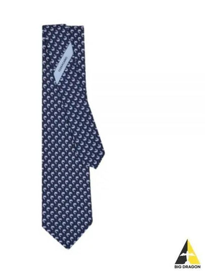 Dolphin Print Silk Tie Navy - SALVATORE FERRAGAMO - BALAAN 2