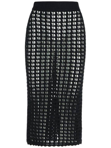 Dolce & Gabbana Black Virgin Wool Skirt - DOLCE&GABBANA - BALAAN 1