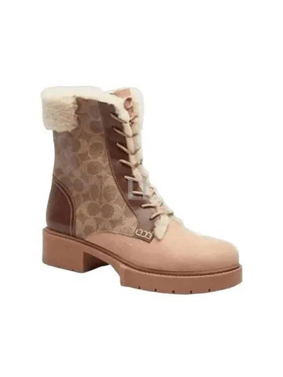 Leighton Signature Canvas Walker Boots Brown - COACH - BALAAN 2