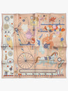 Tea For Two Silk 90 Scarf Rose - HERMES - BALAAN 8