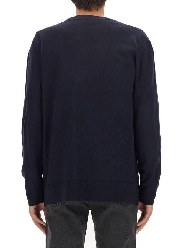 Men's Theo Wool Cardigan Navy - A.P.C. - BALAAN 4