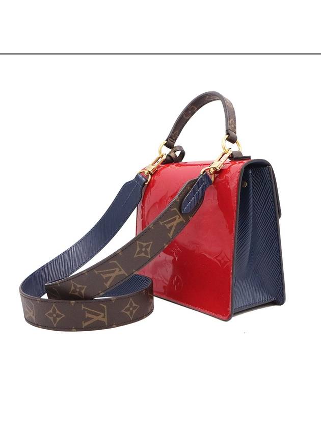 Women s Louis Vuitton M90505 Scarlet Red Vernis Leather Gold Plated Spring Street Top Handle 2WAY gt bag Gangbuk used luxury goods - LOUIS VUITTON - BALAAN 6