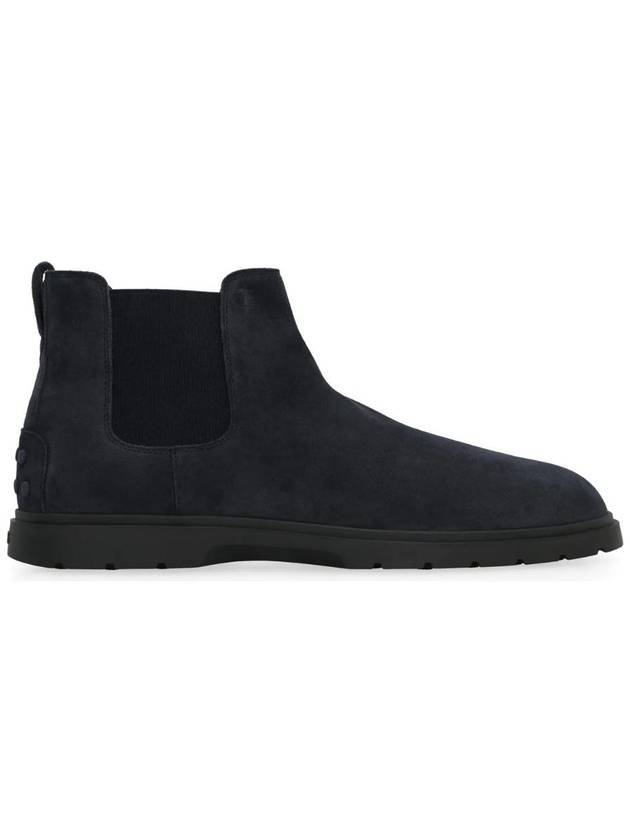 Suede Chelsea Boots Navy - TOD'S - BALAAN 1