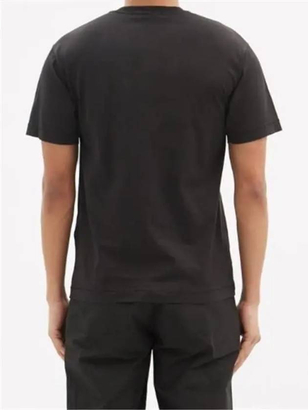 Logo Patch Short Sleeve T-Shirt Black - STONE ISLAND - BALAAN 5