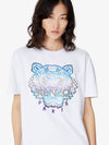 Embroidered Tiger Logo Round Neck Short Sleeve T-Shirt White - KENZO - BALAAN 6