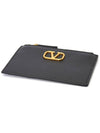 V Logo Card Wallet Black - VALENTINO - BALAAN 4