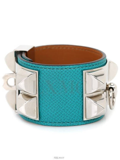 Medor Blue Paon Silver Bracelet Bangle - HERMES - BALAAN 2