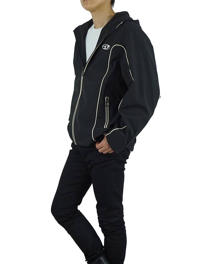 J Hives Contrast Piping Windbreaker Black - DIESEL - BALAAN 5