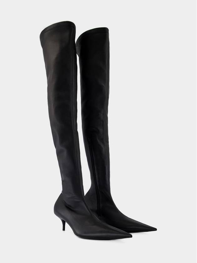 Avenue Nappa Leather Long Boots Black - BALENCIAGA - BALAAN 3