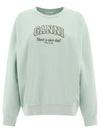 Logo Crew Neck Sweatshirt Aqua Form - GANNI - BALAAN 2