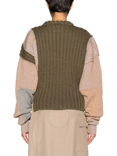 MM6 Maison Margiela Patchwork Chunky Ribbed-Knit Jumper, Size Medium - MAISON MARGIELA - BALAAN 2