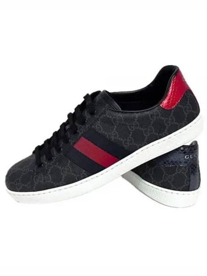 Ace GG Supreme Low Top Sneakers Black - GUCCI - BALAAN 2