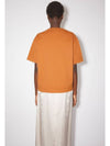 Logo Crew Neck Short Sleeve T-Shirt Orange - ACNE STUDIOS - BALAAN 4