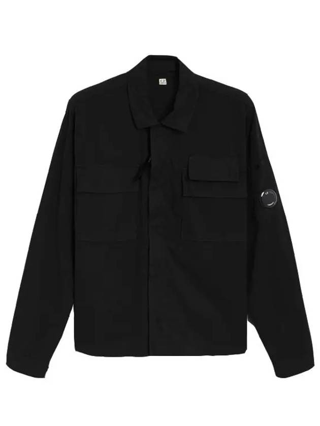 Gabardine Long Sleeve Shirt Black - CP COMPANY - BALAAN 2