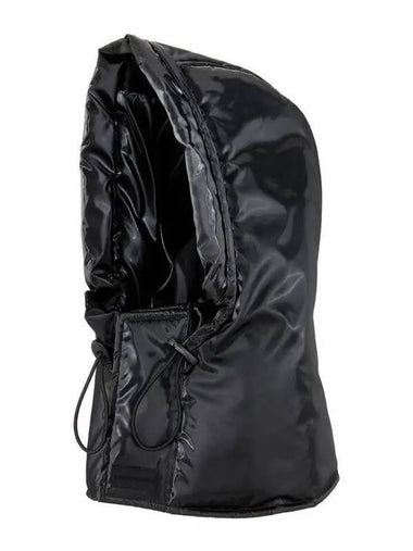 Men s Glossy Drawstring Hood Black - EMPORIO ARMANI - BALAAN 1