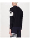 4 Bar Armband Classic Merino Wool Knit Top Navy - THOM BROWNE - BALAAN 7