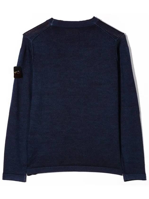 Kids Wappen Wool Knit Dark Blue 7116513A3 V0026 - STONE ISLAND - BALAAN 3