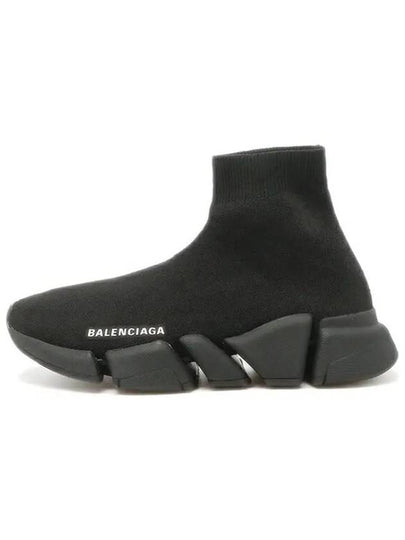 Women's Speed 2 0 Recycled Knit High Top Sneakers Black - BALENCIAGA - BALAAN 2