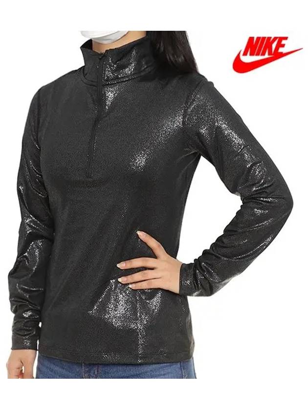 W Pro Warm Sparkle Half Zip Top CU5931 010 - NIKE - BALAAN 2