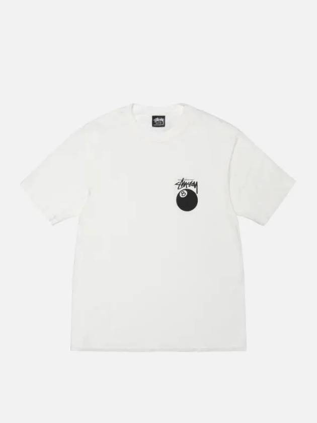 8-Ball Pigment Dyed Short Sleeve T-Shirt White - STUSSY - BALAAN 3