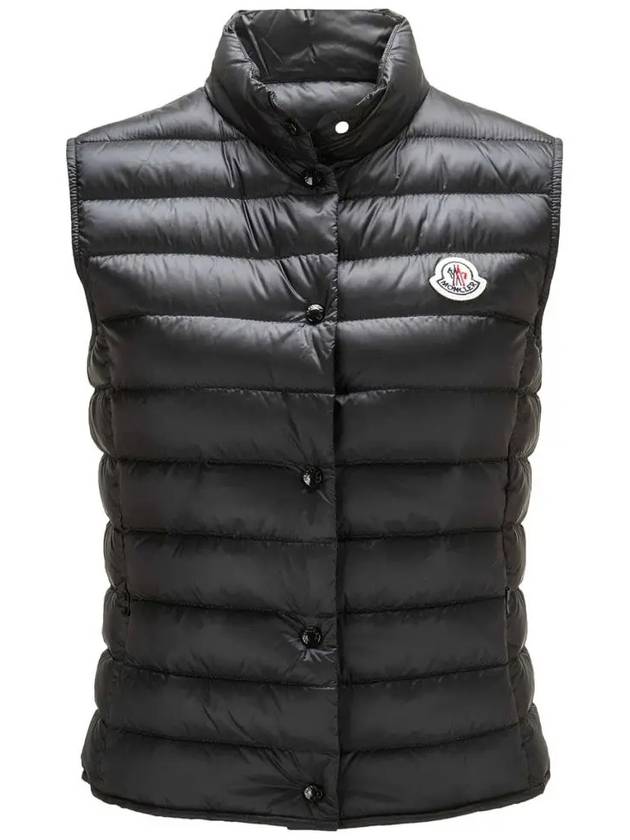 LIANE logo patch padded vest black 1A102 00 53048 999 - MONCLER - BALAAN 1