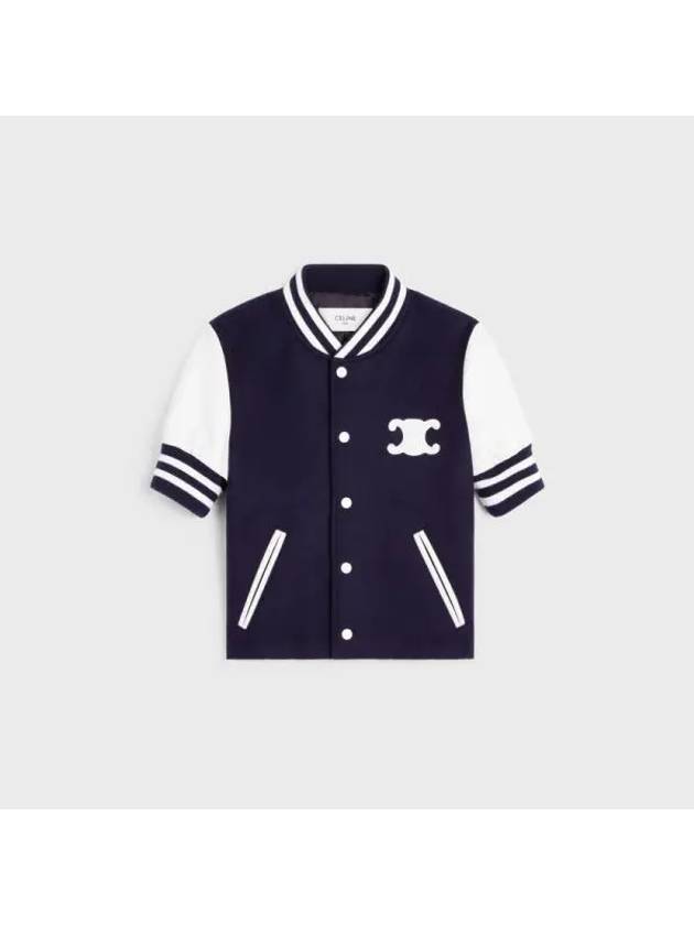 Varsity Chelsea Jacket Double Face Cashmere Navy Boutique - CELINE - BALAAN 1