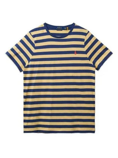 Custom Slim Fit Striped Jersey T Shirt Yellow - POLO RALPH LAUREN - BALAAN 1