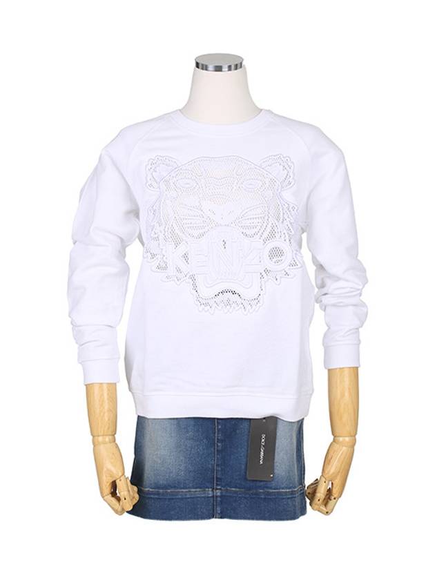 2 SW727 4XD 01 White Tiger Embroidery Sweatshirt - KENZO - BALAAN 2