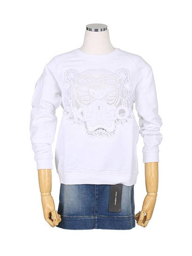 2SW727 4XD 01 Women s White Tiger Embroidery Sweatshirt - KENZO - BALAAN 1