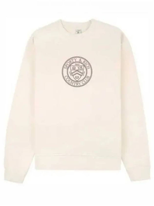 Connecticut Crest Sweatshirt Cream CRAW2313CR - SPORTY & RICH - BALAAN 1