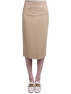 Primavera Women's Felice Skirt Beige FELICE 002 - MAX MARA - BALAAN 2