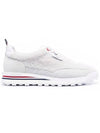 Shearling Tech Runner Low Top Sneakers White - THOM BROWNE - BALAAN 3