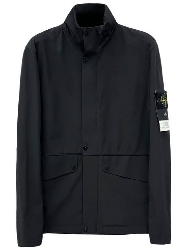 Logo Light Soft Shell Jacket Black - STONE ISLAND - BALAAN 2