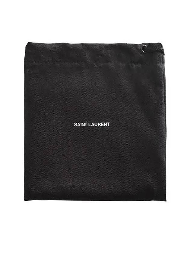 Cassandre  Leather Half Wallet Black - SAINT LAURENT - BALAAN 9