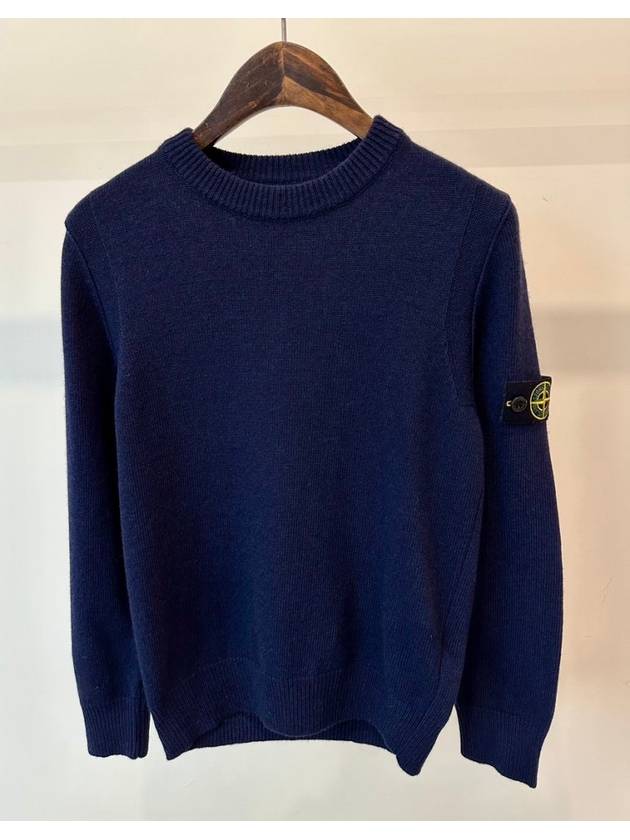 Kids Motif Wappen Knit Top Navy - STONE ISLAND - BALAAN 2