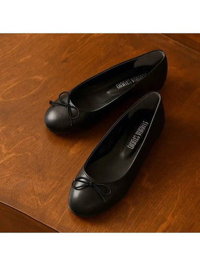 Rosehip Round Toe 1cm Flat Midnight Black - FLORIDA STUDIO - BALAAN 2