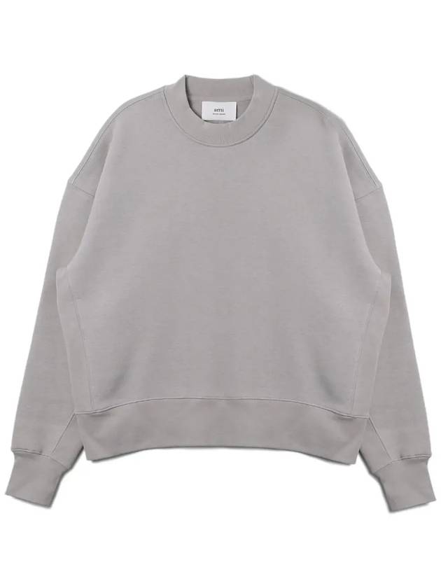 Alexandre Mattiussi Embroidered Logo Sweatshirt Pearl Grey - AMI - BALAAN 7