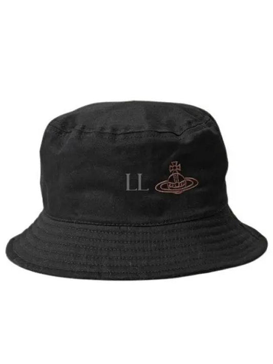 Uni Logo Brushed Cotton Bucket Hat Black - VIVIENNE WESTWOOD - BALAAN 2
