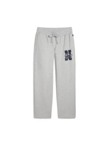 Logo Print Track Pants Light Grey Heather - PUMA - BALAAN 1