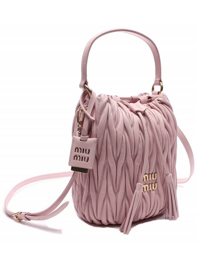 Matelasse Nappa Leather Bucket Bag Pink - MIU MIU - BALAAN 4