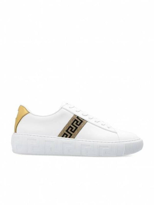 Greca Leather Low Top Sneakers White - VERSACE - BALAAN 2