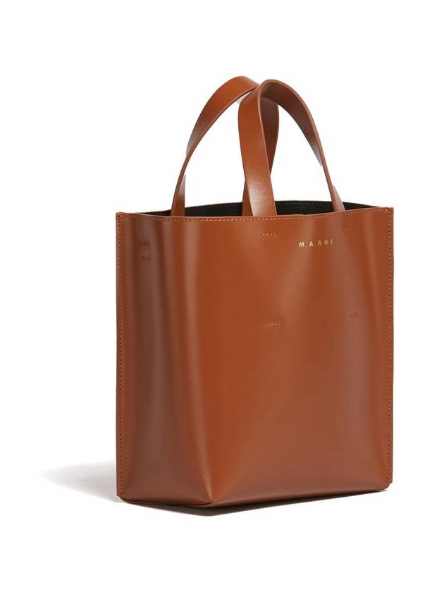 Museo Mini Leather Tote Bag Brown - MARNI - BALAAN 3