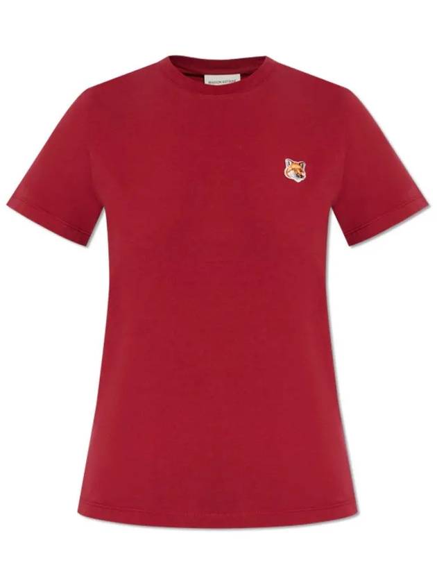 Fox Head Patch Regular Short Sleeve T-Shirt Brick Red - MAISON KITSUNE - BALAAN 3