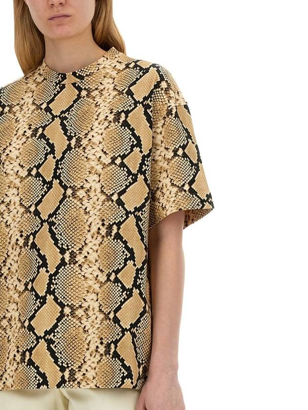 Snake Skin Print T-Shirt J03GC0119J20178 - JIL SANDER - BALAAN 3