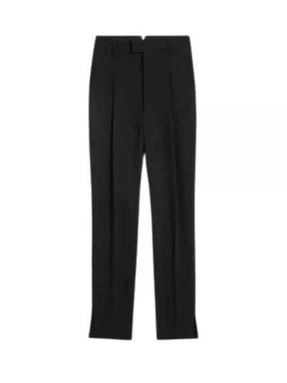 High-Waist Tapered Cigarette Fit Slacks Black - AMI - BALAAN 2