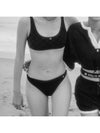 Coco Beach Velvet Logo Bikini Set Swimsuit Monokini - CHANEL - BALAAN 6