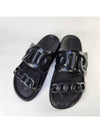 Extra Leather Sandals Noir Black - HERMES - BALAAN 3