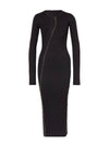 Women's Twist Knit Long Dress Black - HELMUT LANG - BALAAN 1