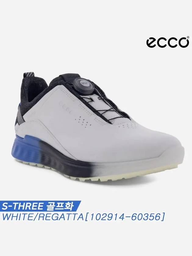 Men's S3 Boa Spikeless White Regatta - ECCO - BALAAN 4